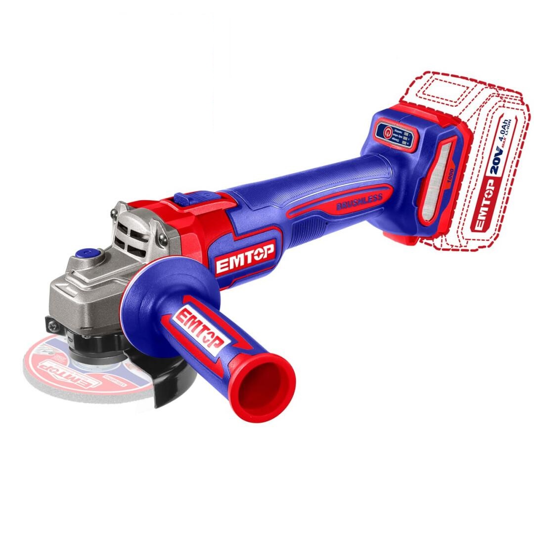 Болгарка (кутова шліфмашина) акумуляторна EMTOP ELAG27153 (без АКБ та ЗП)